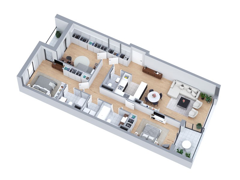 Dvosoban 43.65 m2